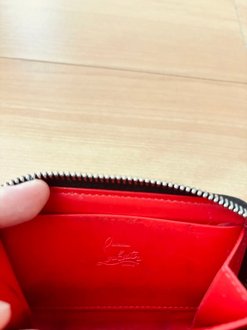【美品】クリスチャンルブタン クラフトロゴ ケース 財布 ラウンドジップ