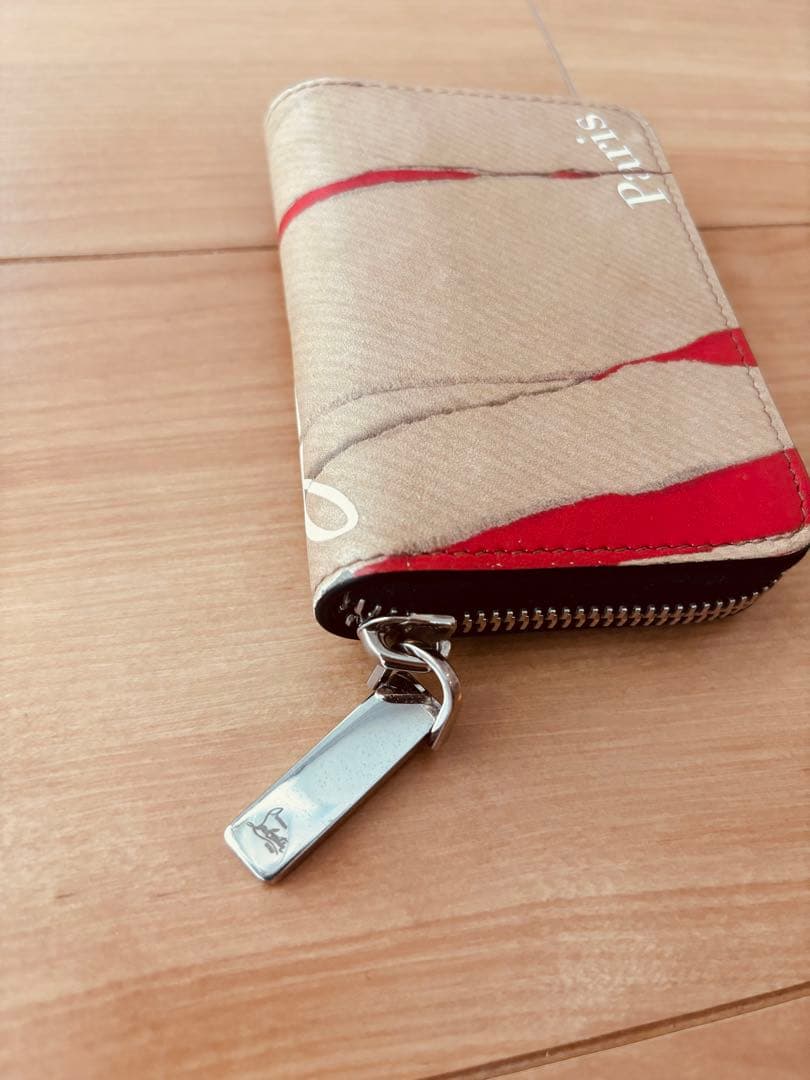 【美品】クリスチャンルブタン クラフトロゴ ケース 財布 ラウンドジップ