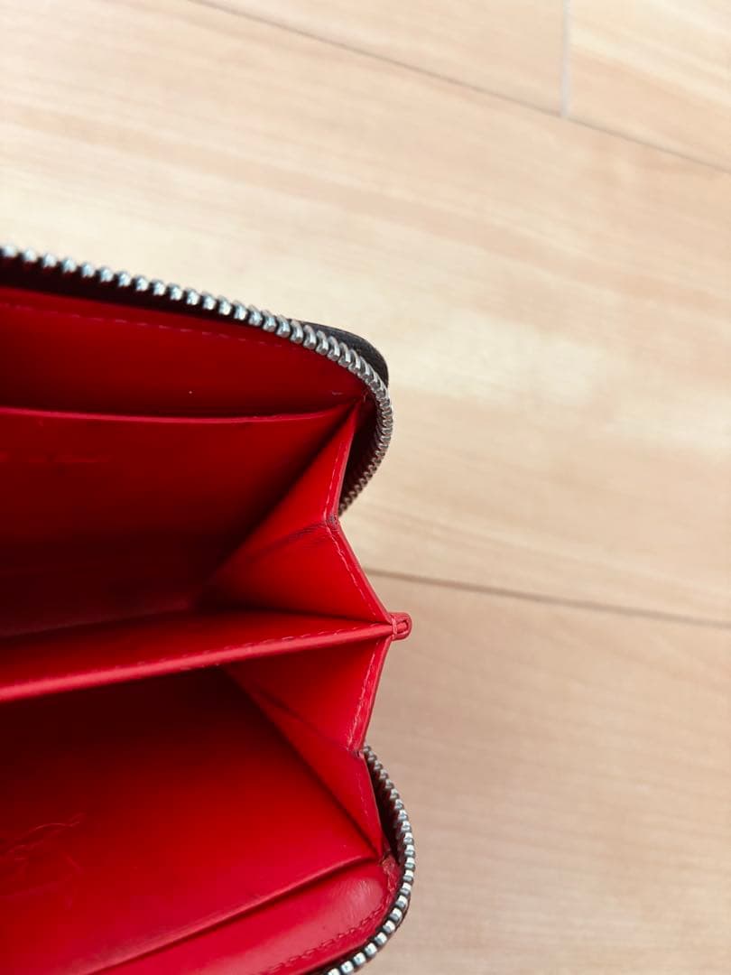 【美品】クリスチャンルブタン クラフトロゴ ケース 財布 ラウンドジップ