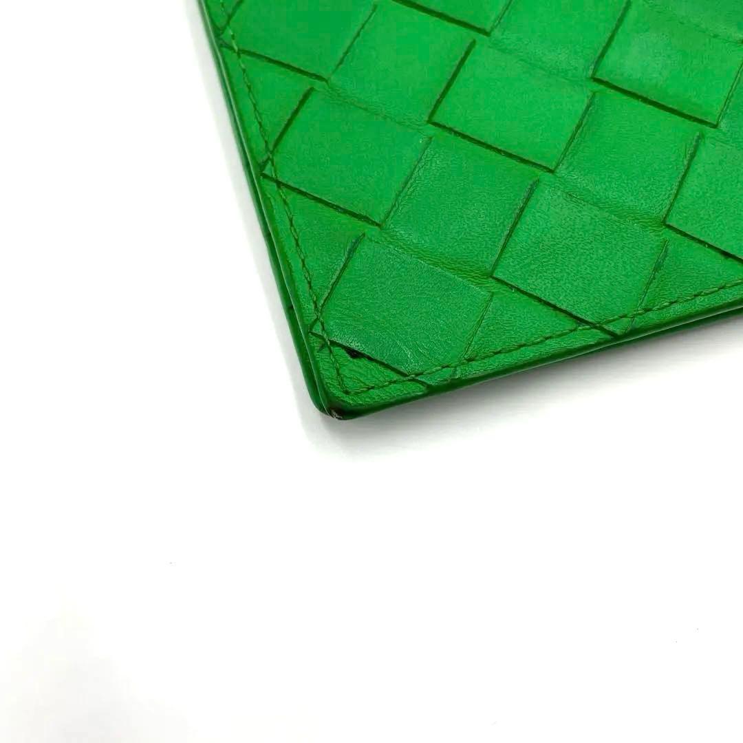 【希少色】ボッテガヴェネタ マネークリップ マキシイントレチャート 緑