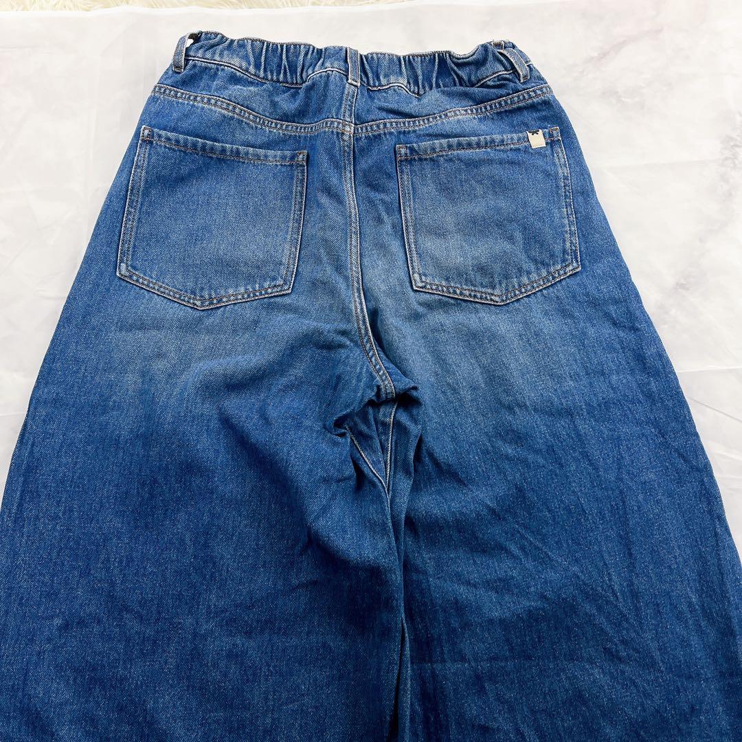 極美品✨MaxMara weekEND 全面ロゴ ワイドデニム パンツ フレア