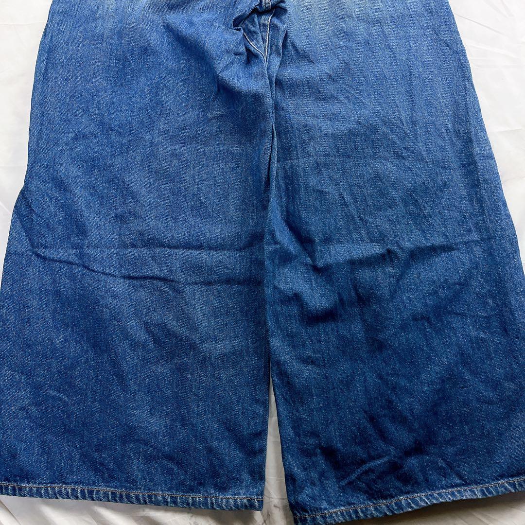 極美品✨MaxMara weekEND 全面ロゴ ワイドデニム パンツ フレア