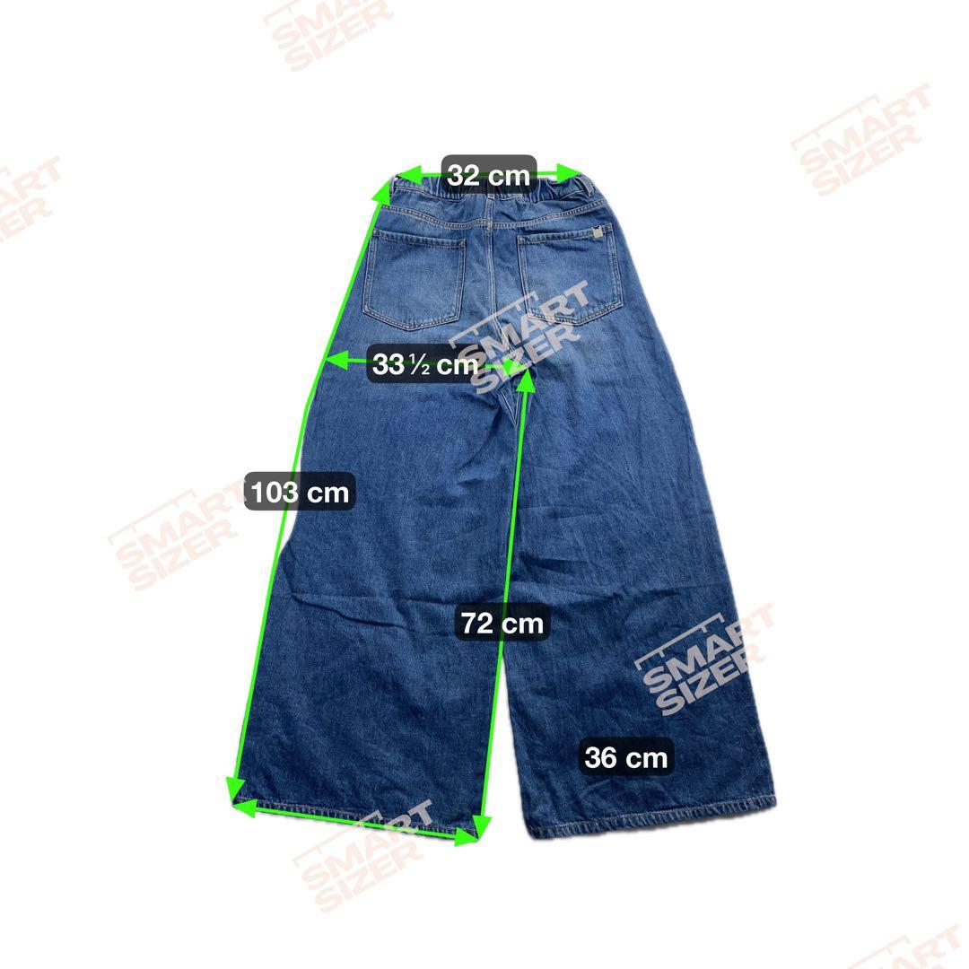 極美品✨MaxMara weekEND 全面ロゴ ワイドデニム パンツ フレア