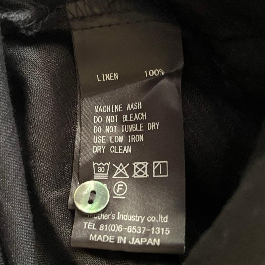 新品未使用 mizuiroind 25SSリネンスタンドカラーコクーンシャツ