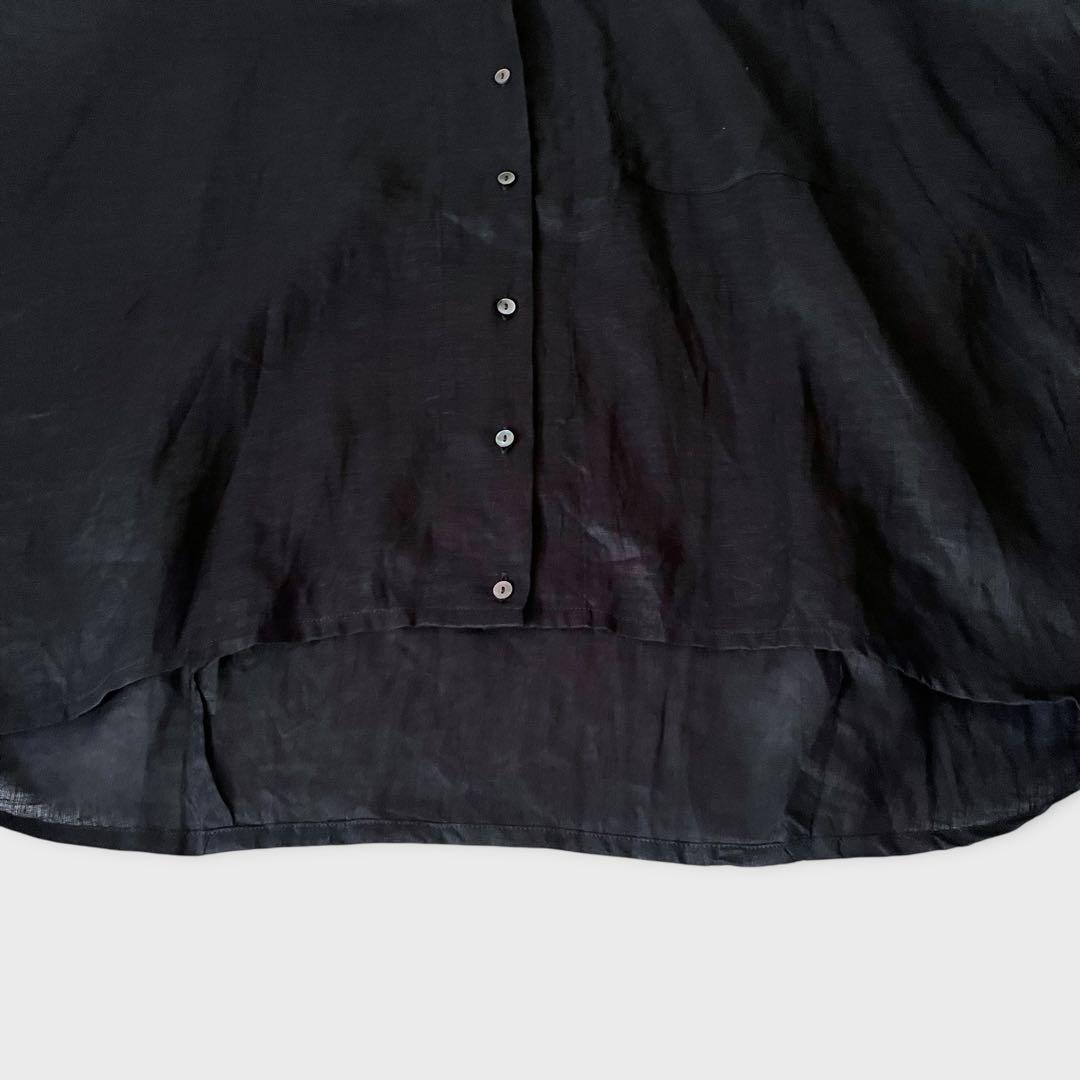 新品未使用 mizuiroind 25SSリネンスタンドカラーコクーンシャツ