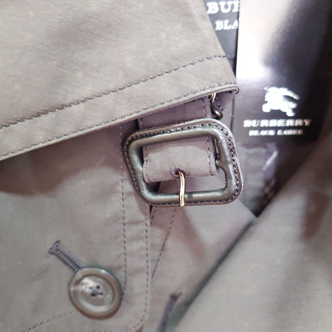 【美品】バーバリーブラックレーベル トレンチコート 黒 LL 薄手 春物