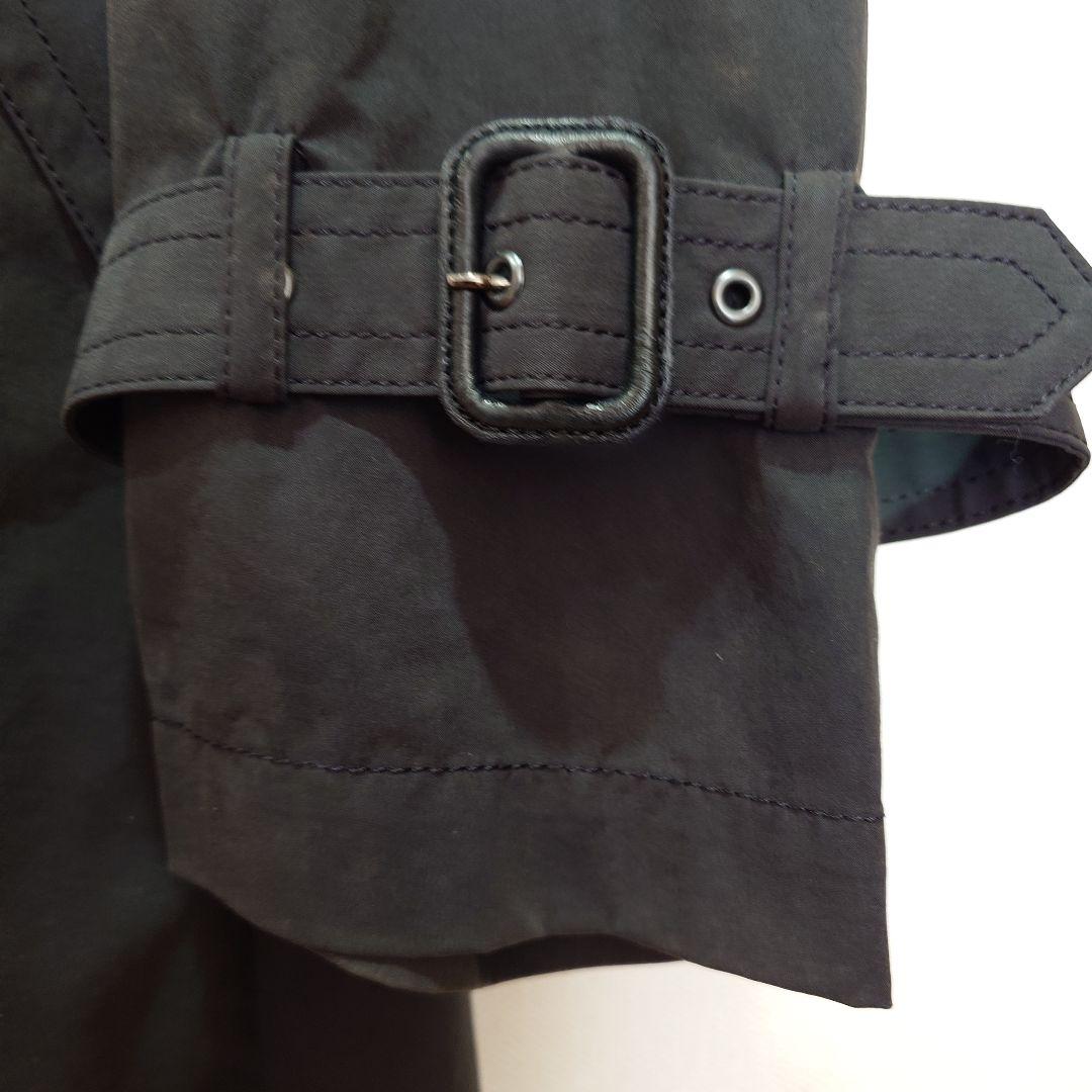 【美品】バーバリーブラックレーベル トレンチコート 黒 LL 薄手 春物
