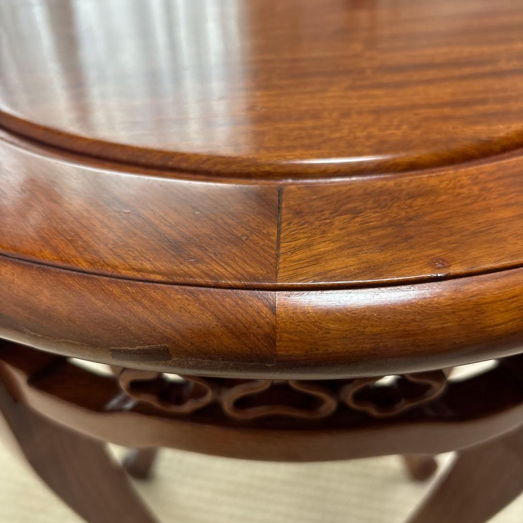 アンディーク花台、5脚、サイドテーブル、無垢材使用で組み付け