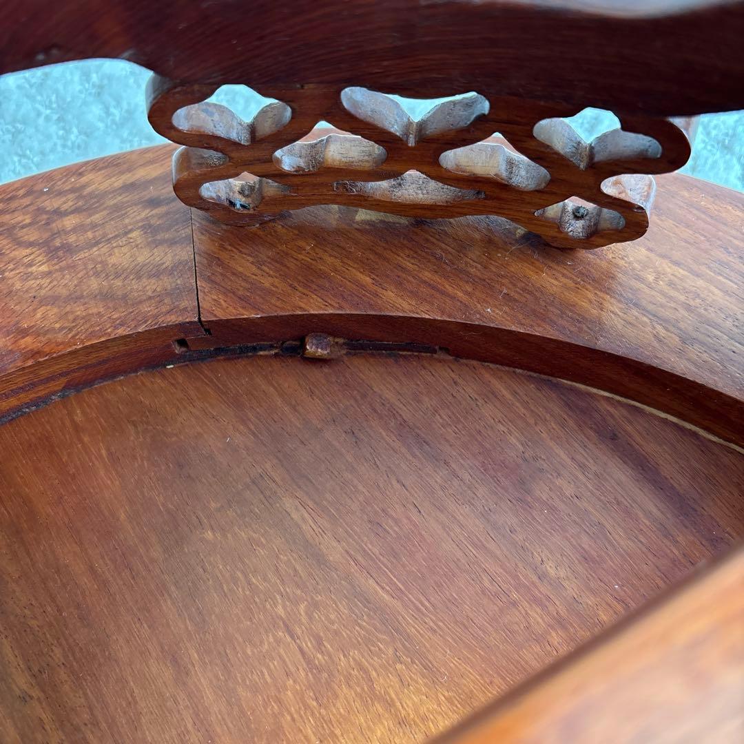 アンディーク花台、5脚、サイドテーブル、無垢材使用で組み付け