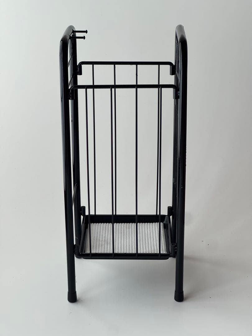 ポストモダン デッドストック ブラック 金属製 傘立て ヴィンテージ