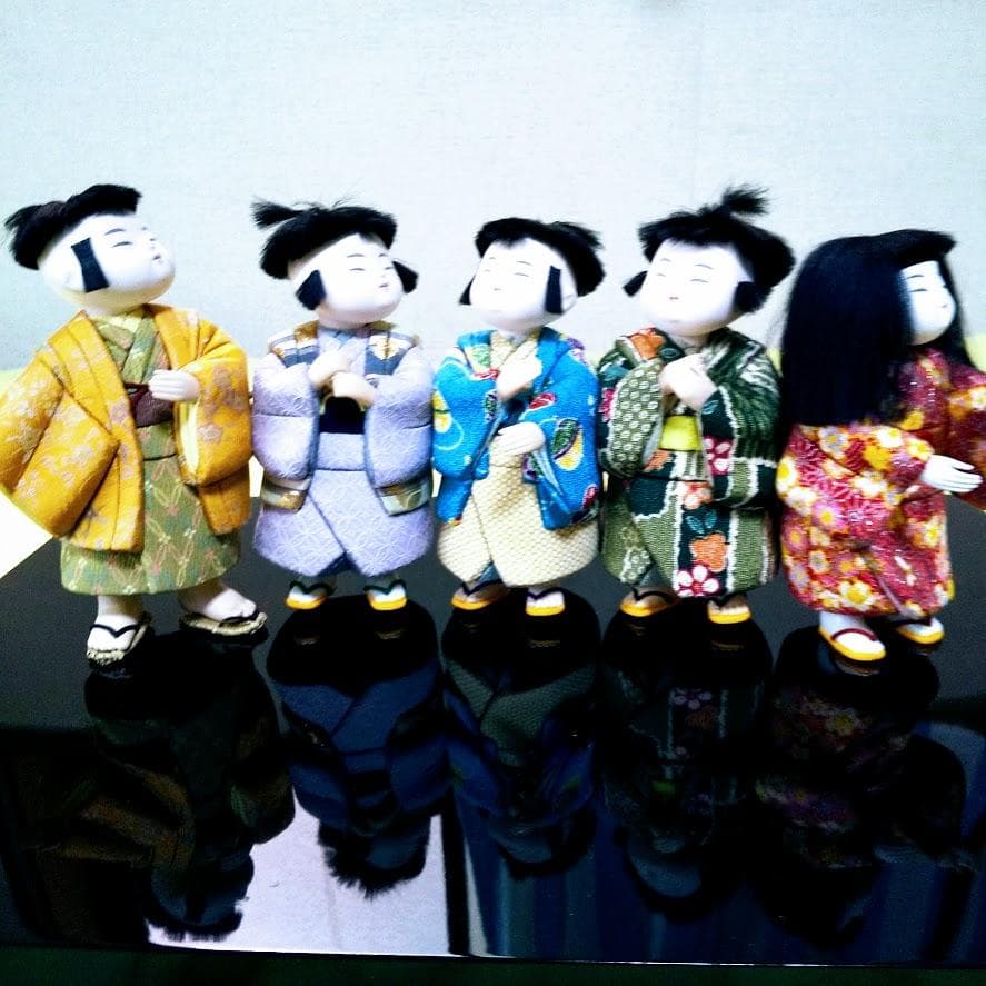 ☆希少品　金林真多呂 作　真多呂人形　木目込み　おしくらまんじゅう