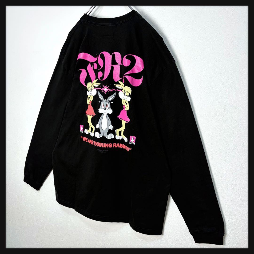 【新品】FR2 梅限定 2025 刺繍ロゴ ビッグロゴ ラビット 長袖Tシャツ