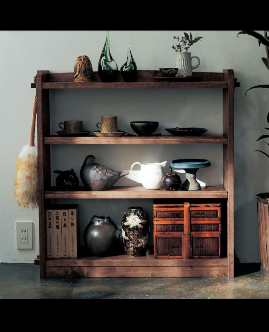 美品　あたらしくて懐かしい。くさび棚風オープンラック
