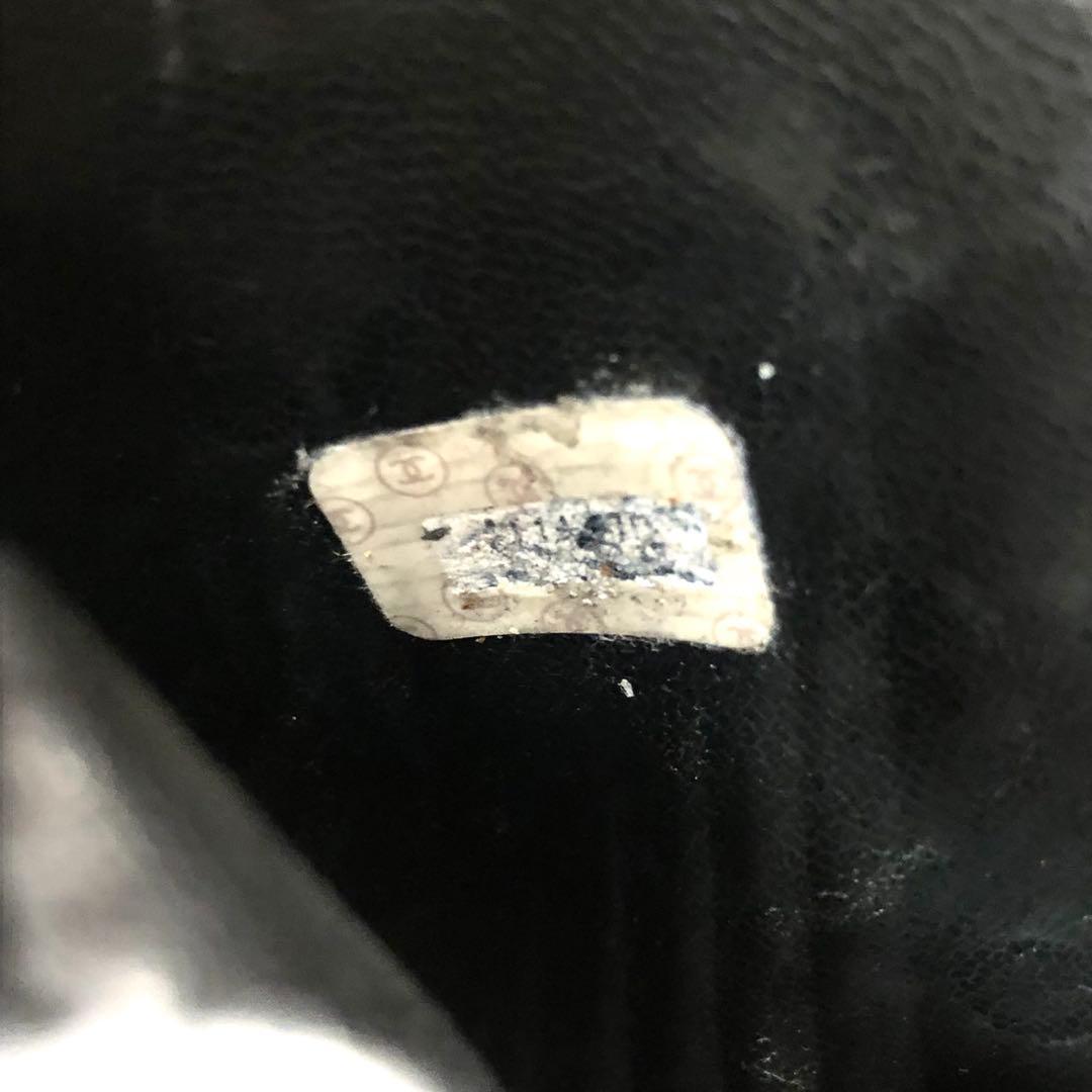 シャネル バニティバッグ ビコローレ ココマーク ゴールド金具 ラムスキン 黒