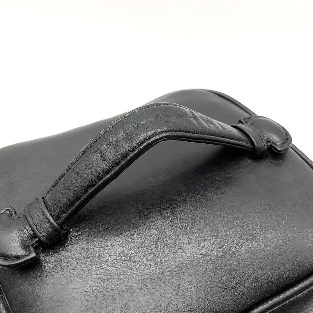 シャネル バニティバッグ ビコローレ ココマーク ゴールド金具 ラムスキン 黒