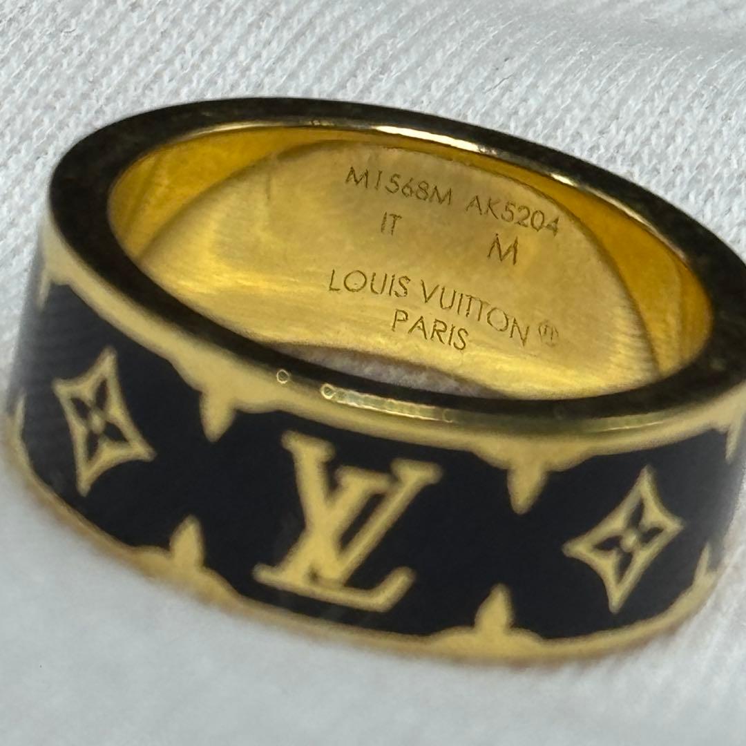 LOUIS VUITTON ルイヴィトン リング ナノグラム エナメル 指輪