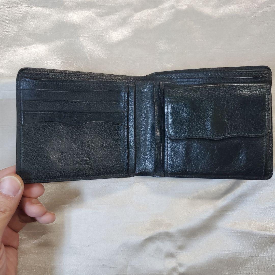 Vivienne westwood ブラックレザー 二つ折り財布　ハーフ