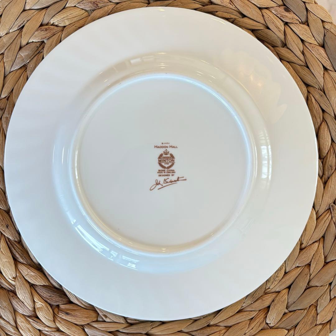 【美品】ハドンホール　グリーン　23cm 皿 ６枚セット ミントン