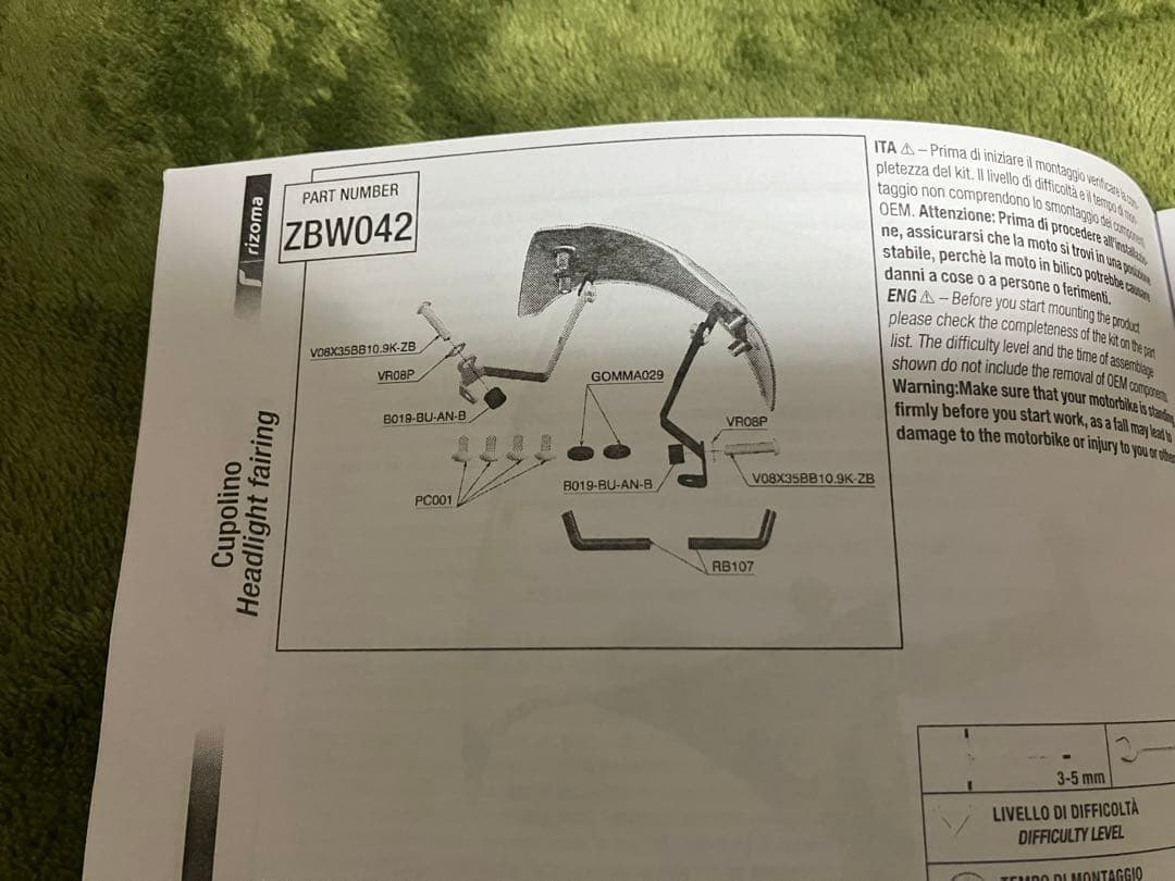  RnineT メーターバイザー rizoma リゾマ　ウィンドシールド