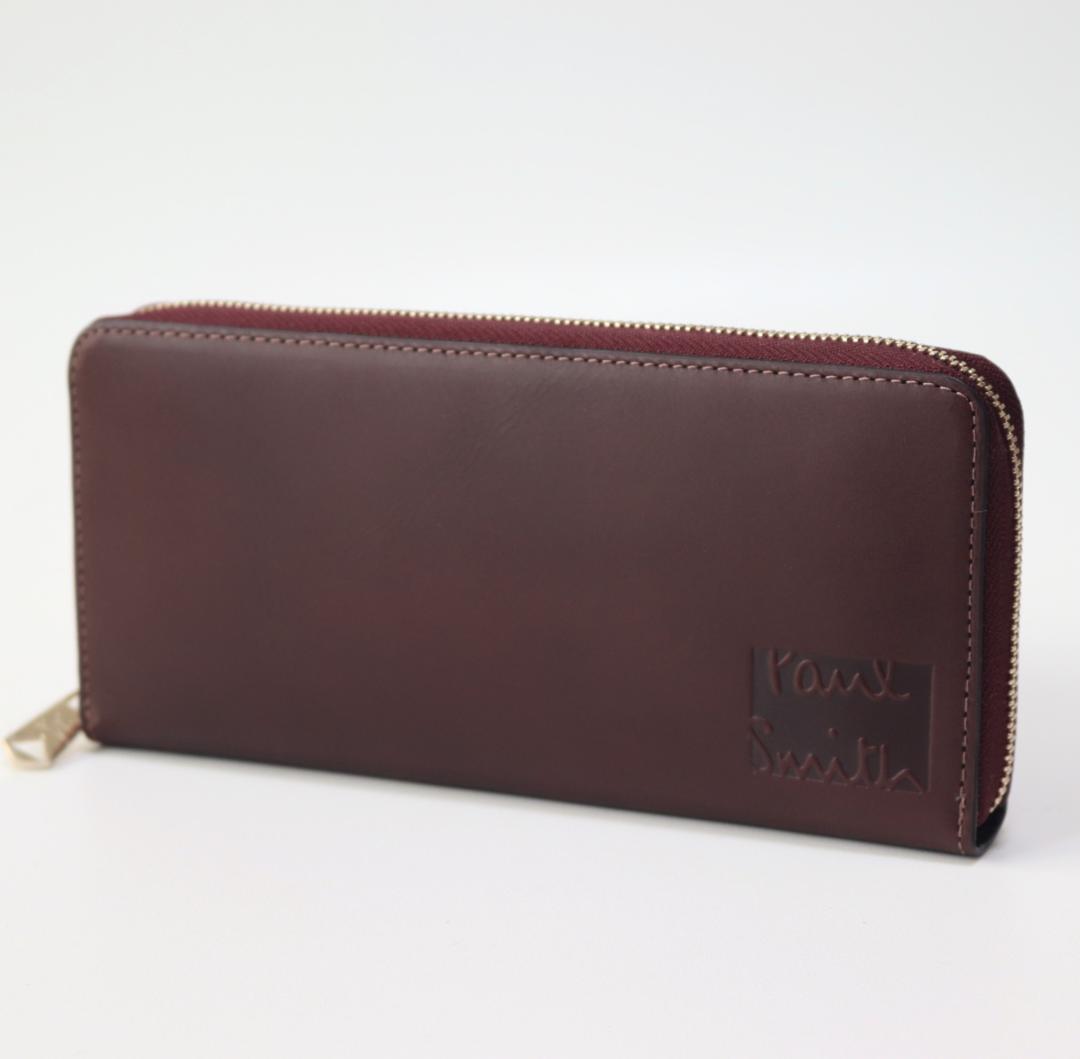 33,000円新品【ポールスミス】ステッチハイライト ラウンドジップ 長財布