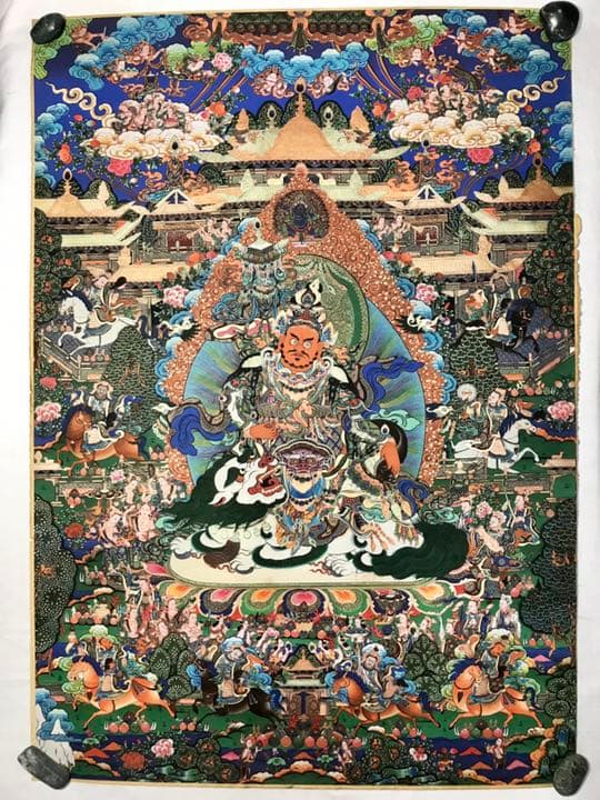 チベット　密教曼陀羅画　ラクシャサ