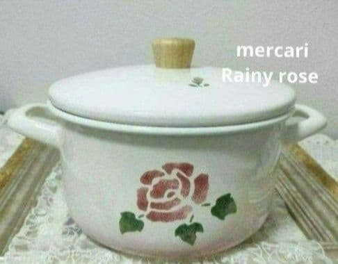 0764:マニー・イマン好き!マニーローズ　琺瑯キャセロール20 新品・未使用