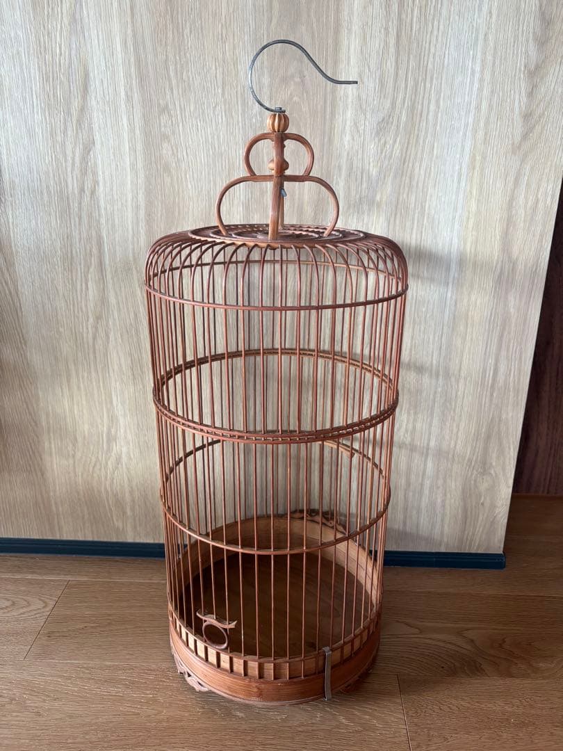 鳥籠　木製品　中国アンティーク　美品