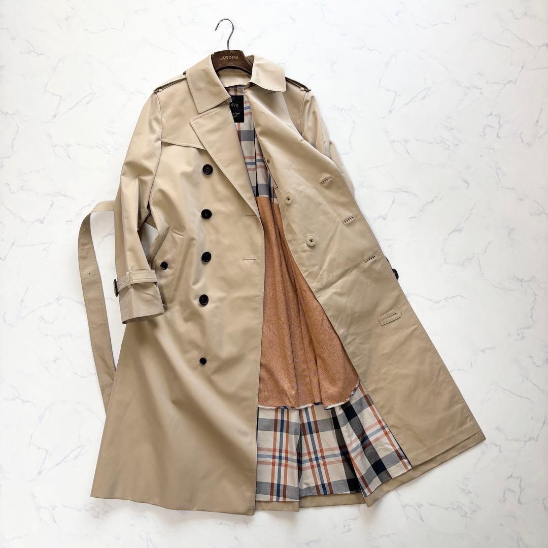 極美品 サンヨー 100年コート スタンダード ロング丈 ライナー ベージュ M