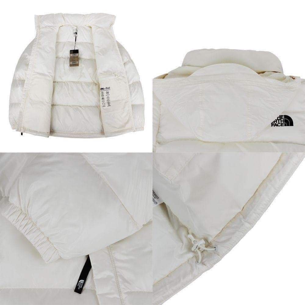 L/クリーム/韓国ヌプシ ダウンジャケット/レディース/ザノースフェイス/白近い