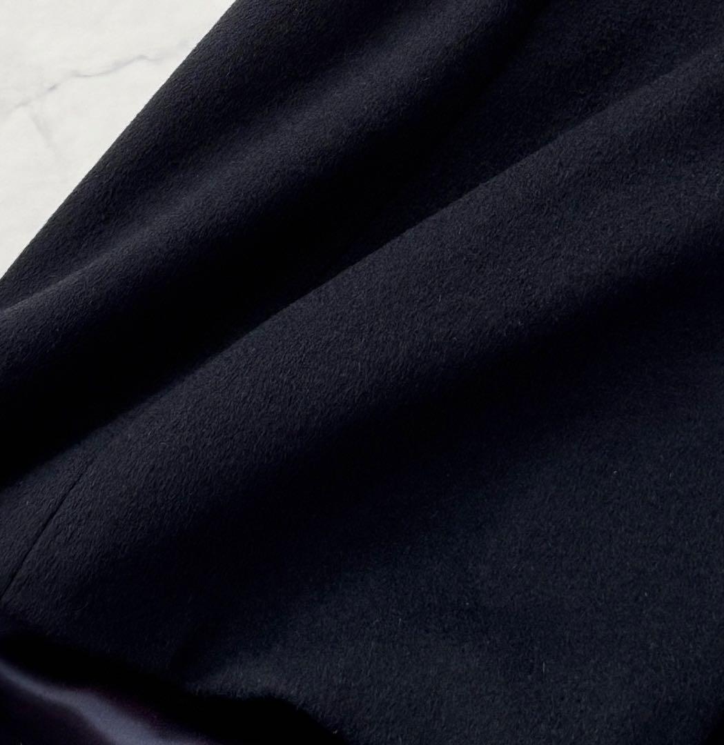 ジョルジオ アルマーニ 黒タグ チェスター コート ブラック 黒 46 M〜L程