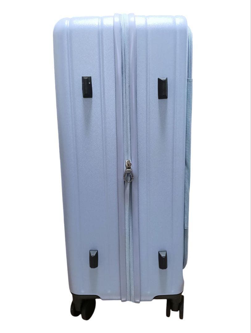 新品未使用品✨dスーツケース カップホルダー付き TSAロック ブルー Lサイズ