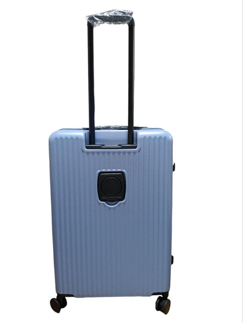 新品未使用品✨dスーツケース カップホルダー付き TSAロック ブルー Lサイズ