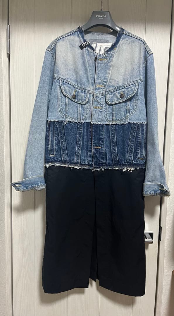 週末限定値下げ、lutz huelleリメイクデニムコート