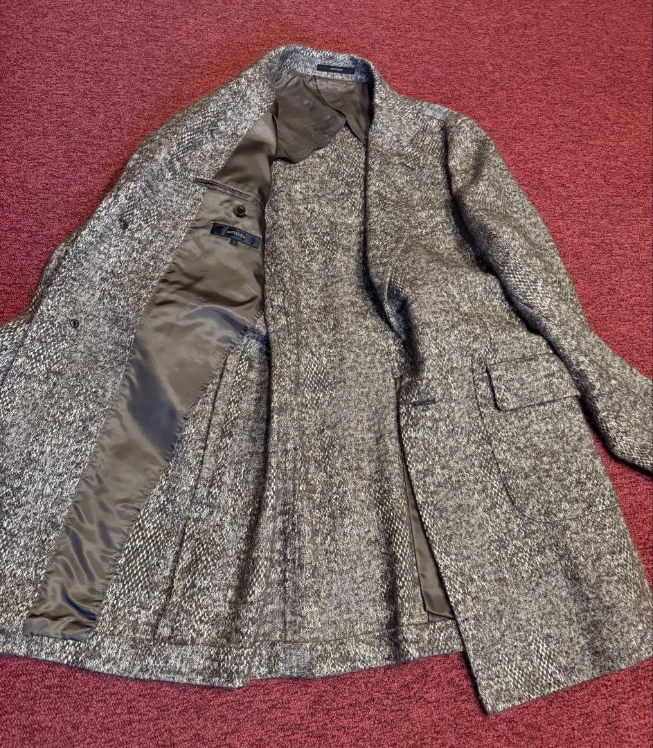 Y*e様 【美品】アルチザン アルパカ、モヘア混合 ブラウン系チェスターコート