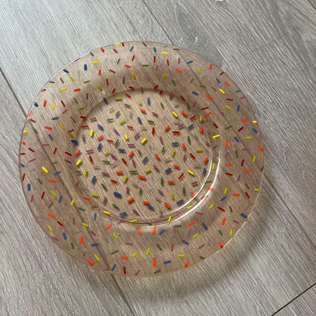 天気雨 ガラス　20cmガラスプレート