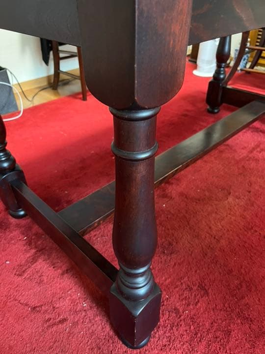 九州民藝家具⑤ ダイニングテーブル　桜ムク材　経年変化によるいい色合い