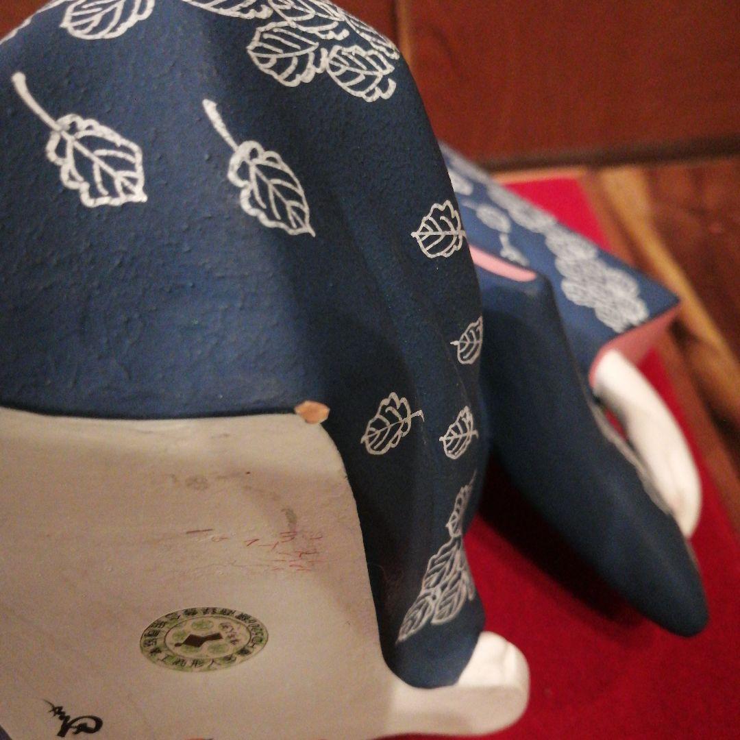 博多人形　 藍染の女 冨己子作