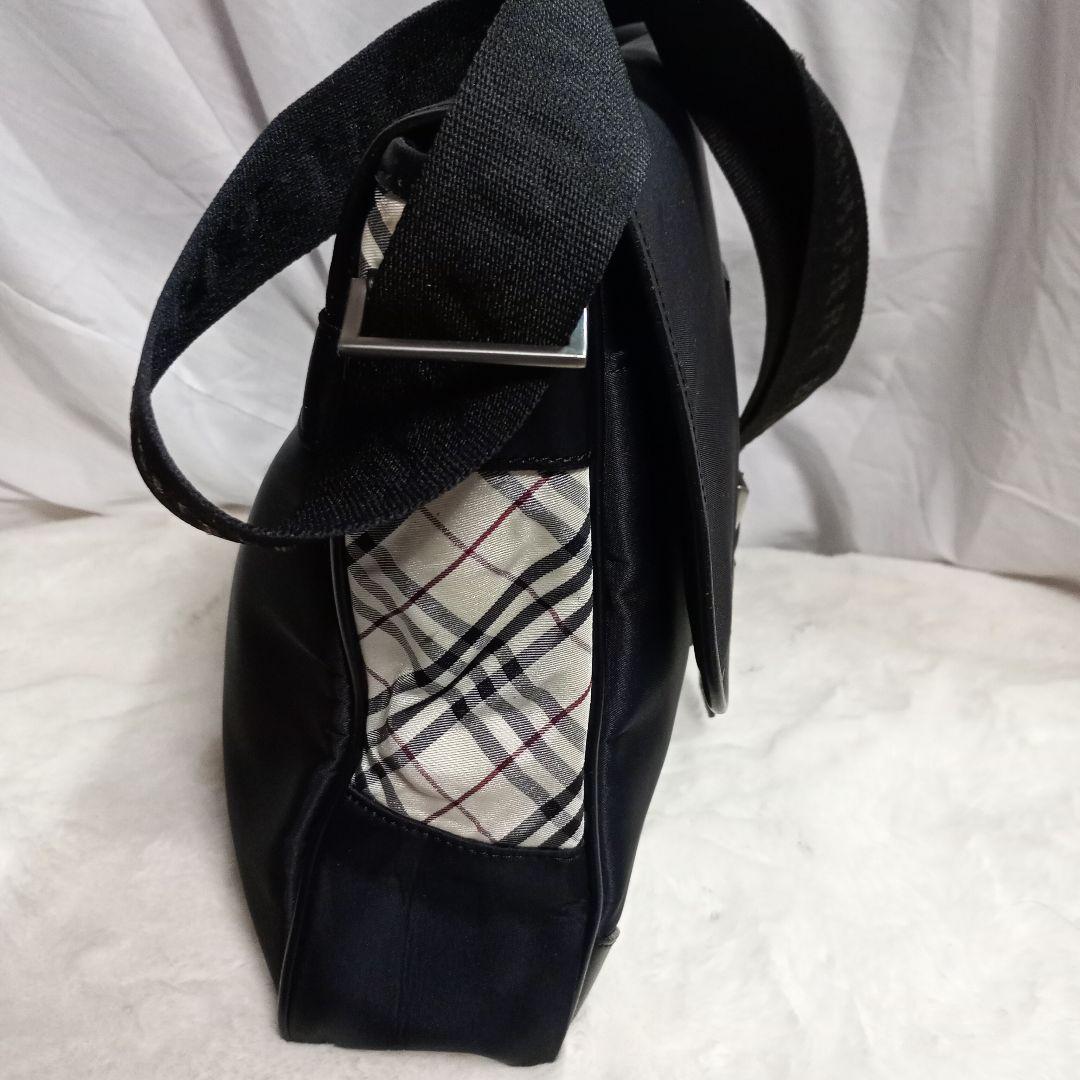 バーバリーブラックレーベル メッセンジャーバッグ ノバチェック 刻印 斜め掛け