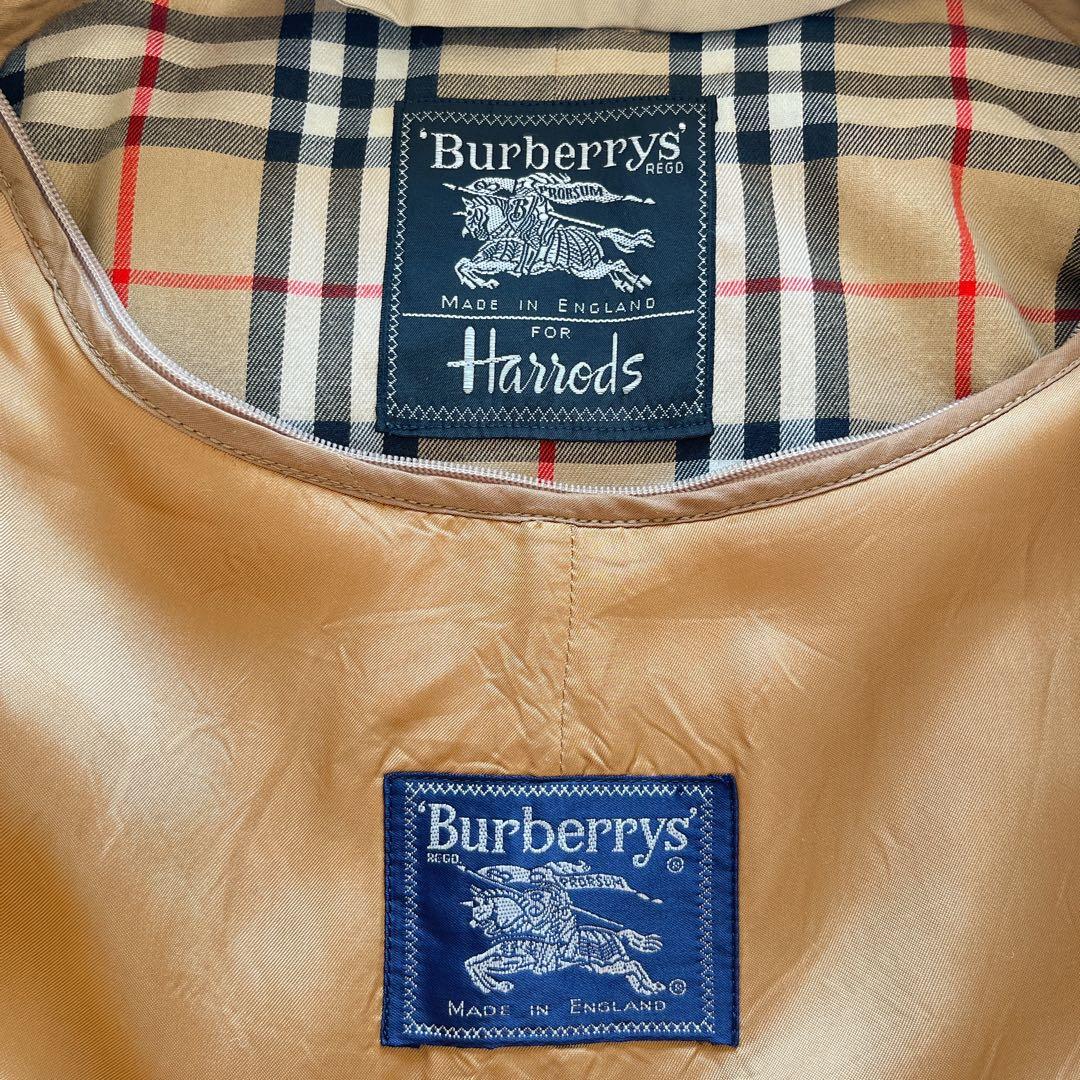 バーバリー　英国製　ハロッズコラボ　ステンカラーコート　ライナー付き
