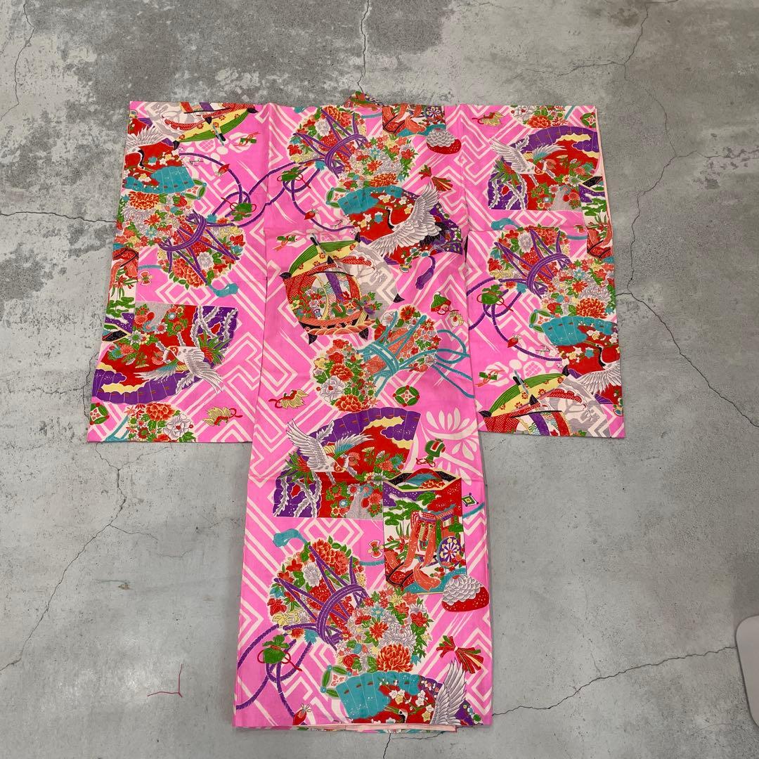 七五三　3歳着物 アンティーク着物【K3-19】