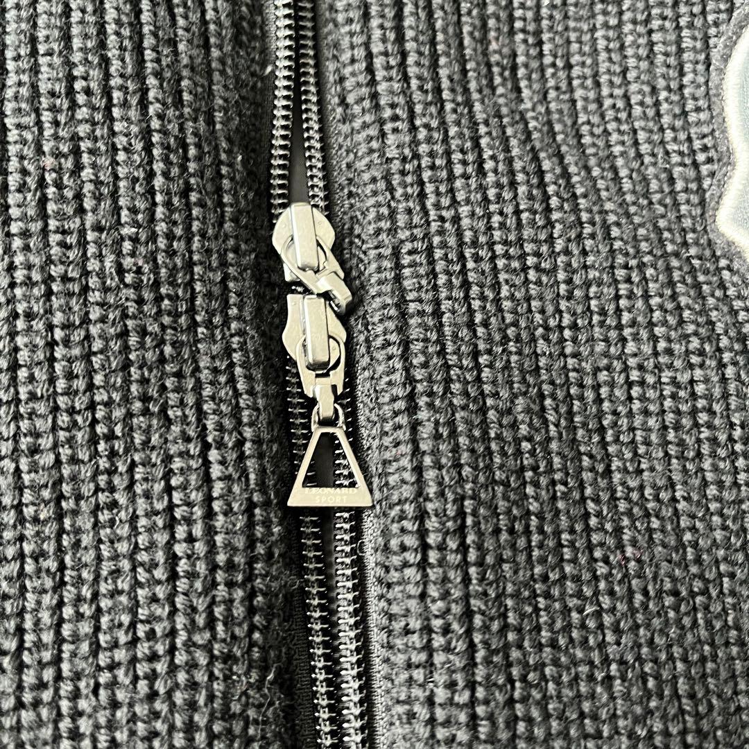 レオナール 大きいサイズ 42 ニット切替 ダウンコート 花柄 トリム 黒