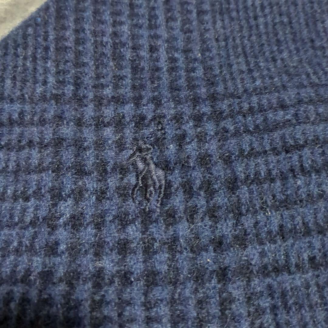 【新品】Ralph Lauren マフラー ネイビー リバーシブル イタリア製