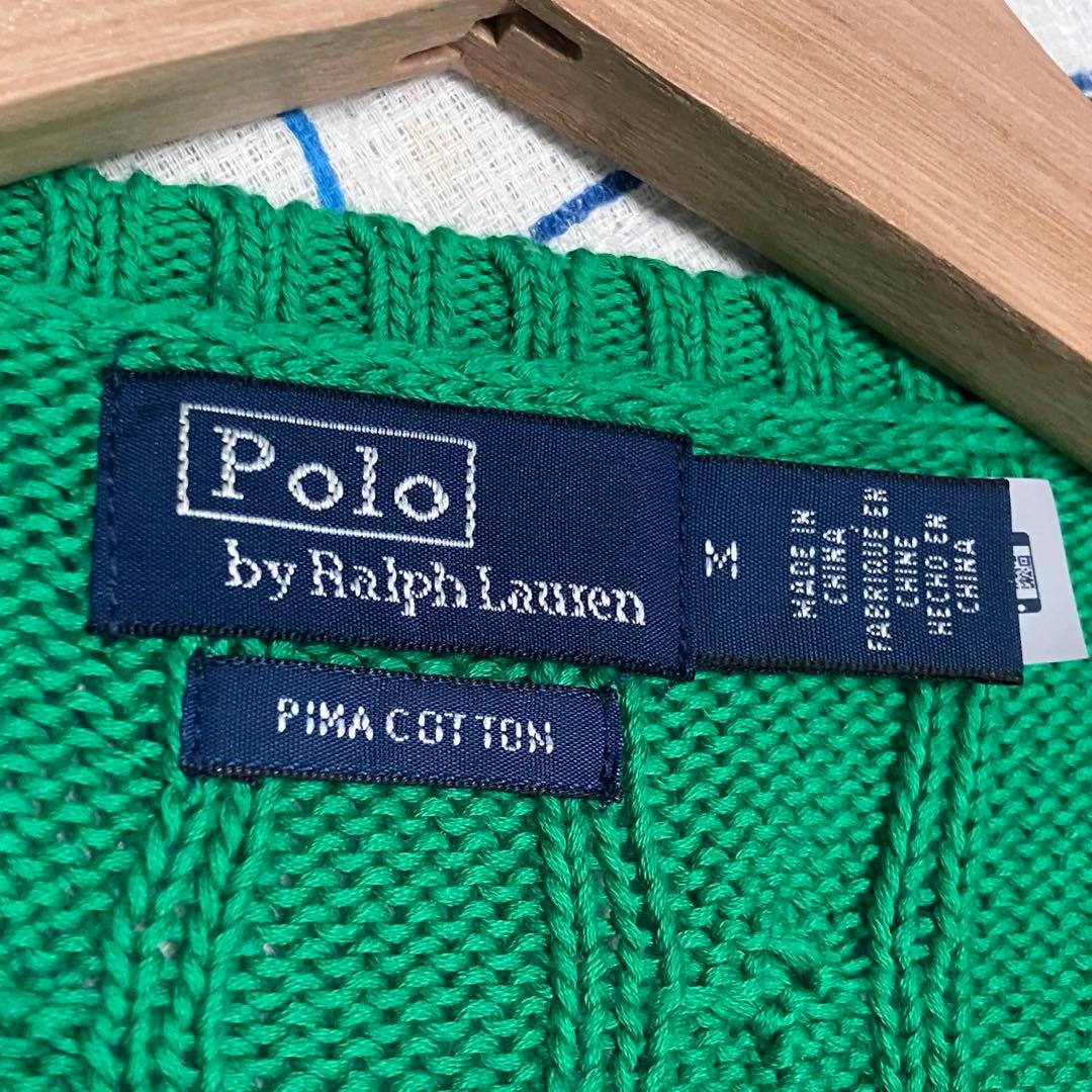 【希少】近年モデル　ラルフローレン　ケーブル　ニット　ピマコットン　セーター
