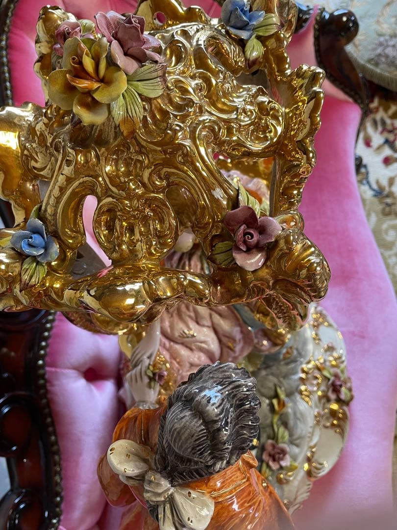 カポディモンテ？大型　ロココ バロック陶磁器 フィギュリン