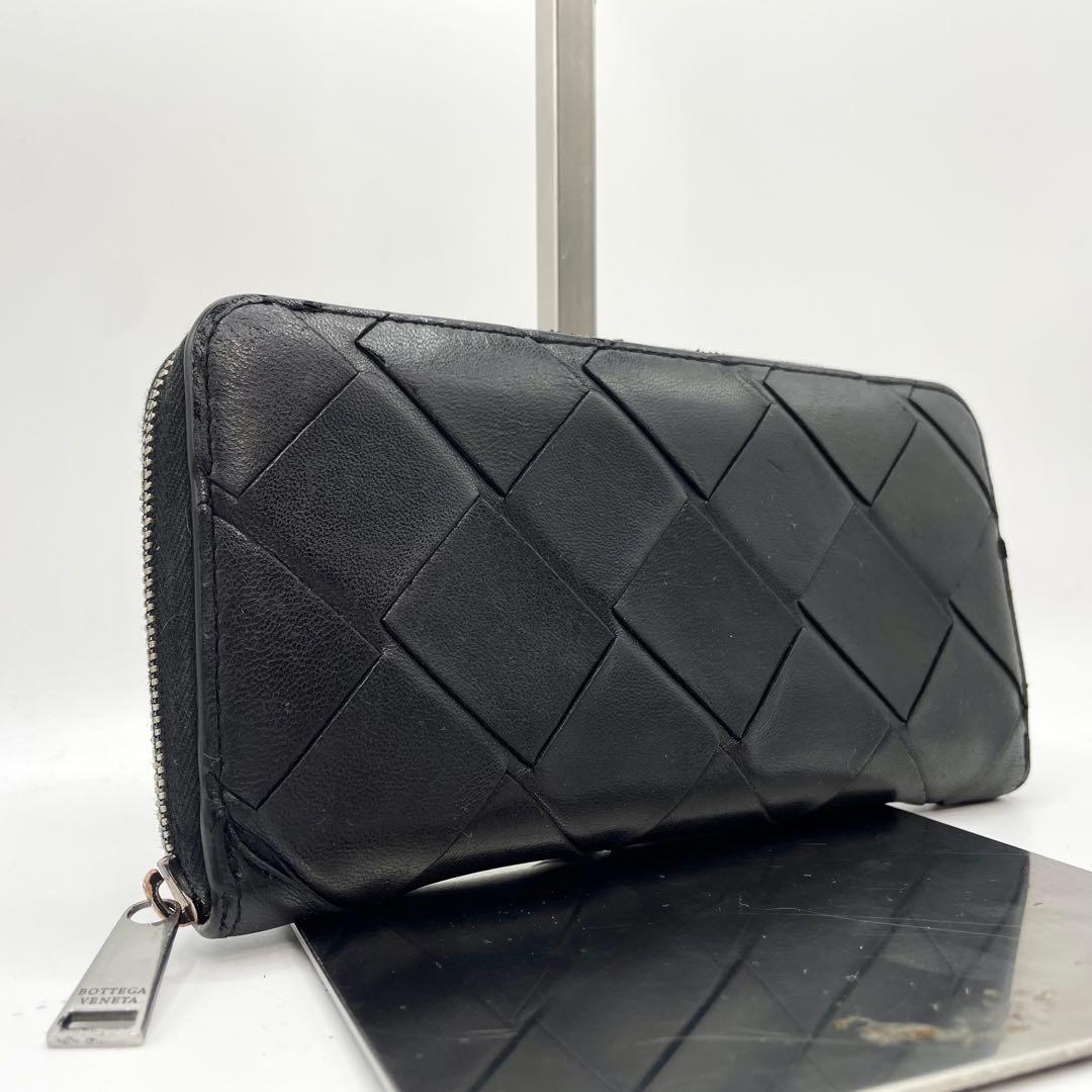 ボッテガヴェネタ　マキシイントレ　ブラック　黒　長財布RFID認証済み
