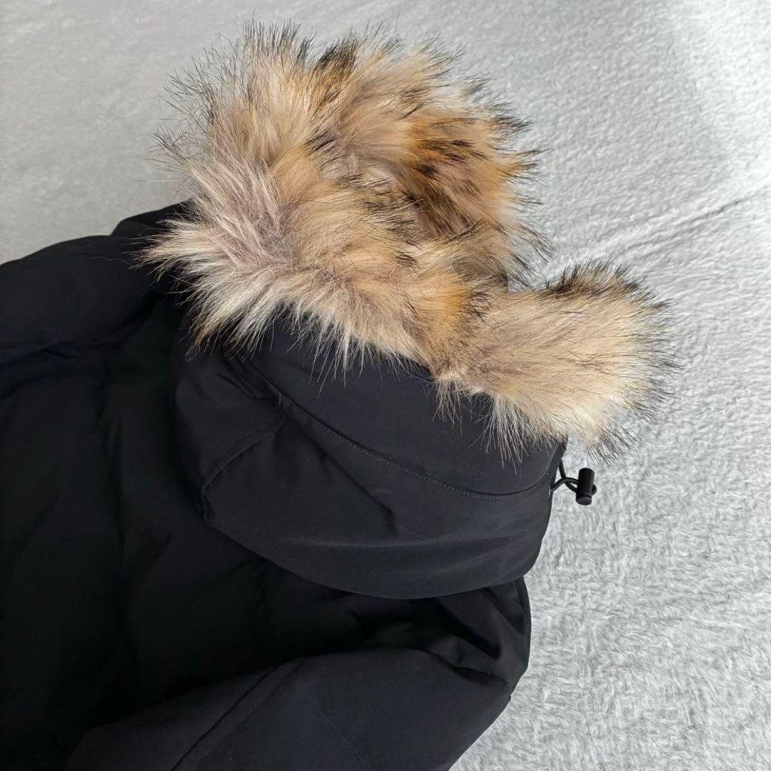 美品 ダントン Bshop ダウンジャケット 黒 ファーフード付き レディース