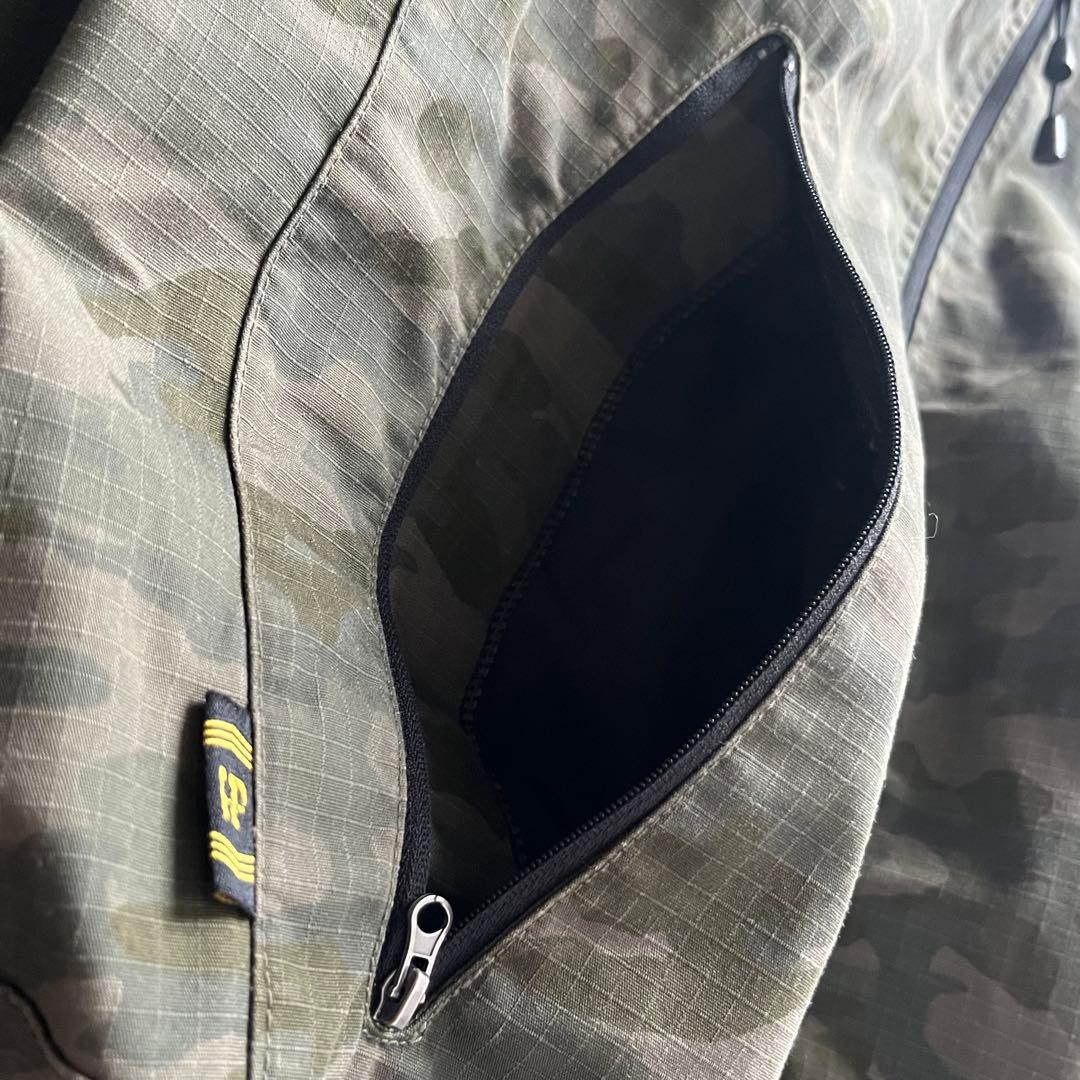 迷彩柄 リップストップ ドローコード フーディー ジャケット テック系 Y2K