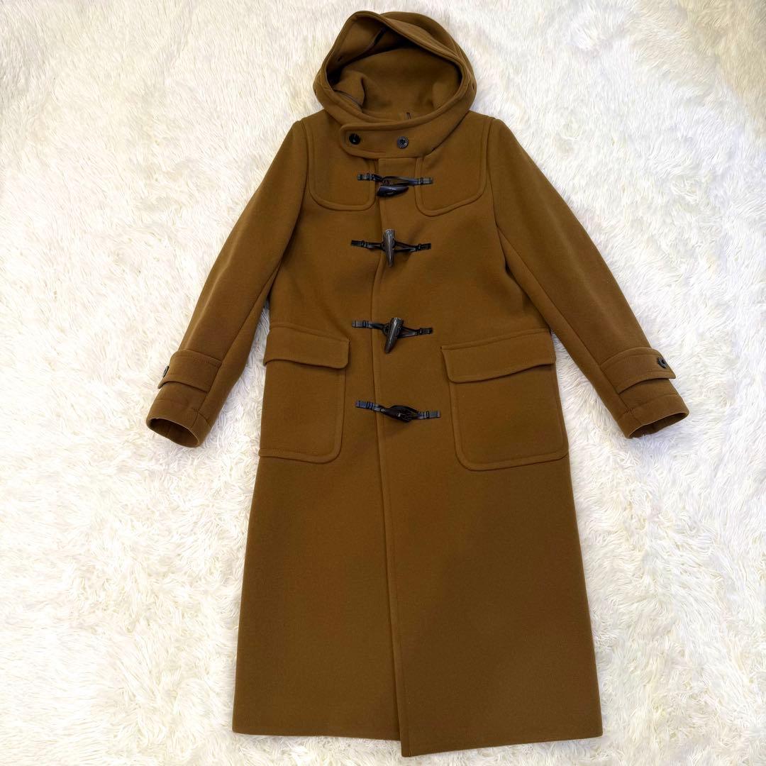 美品 MACPHEE メルトンウール ロング ダッフルコート キャメル