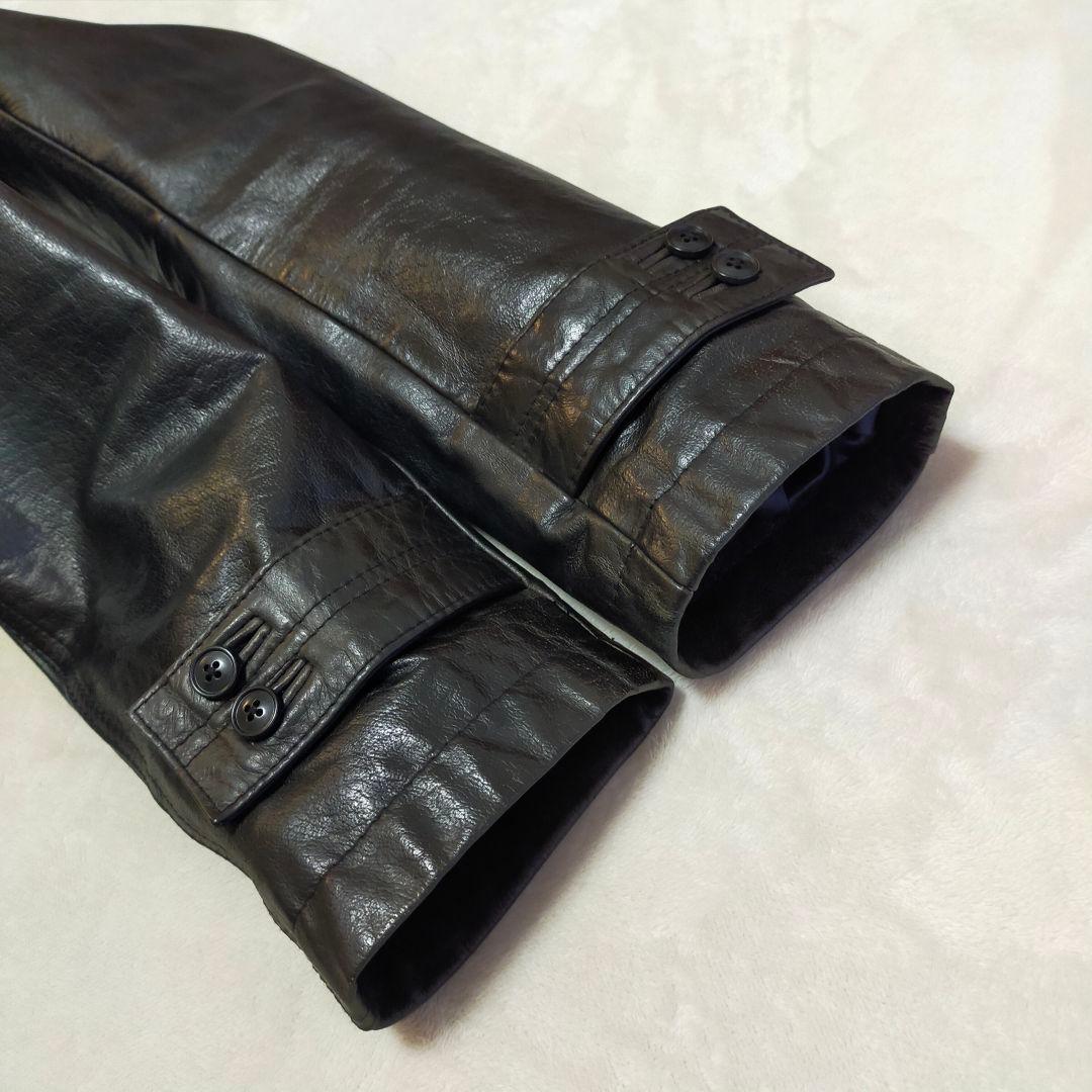 TORNADO MART　リアルファー　バッファローレザー　ロングコート　L