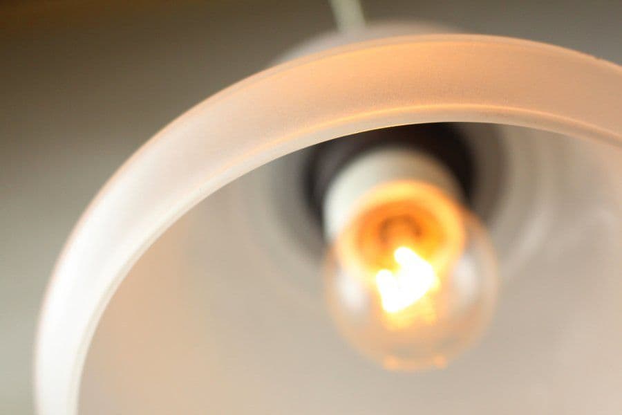 【ベル型ガラスのペンダントライト】大正 昭和 古道具 蚤の市 ブロカント